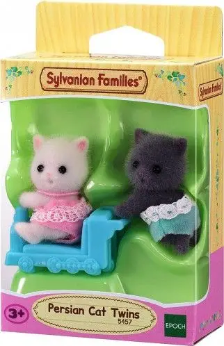 Figurina Sylvanian Families Persian Cat Twins 5457, set 2 kukulla, për fëmijë