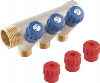 Kolektor sanitar Ferro RDW250200, 2 dalje, 1" x 1/2", metalik