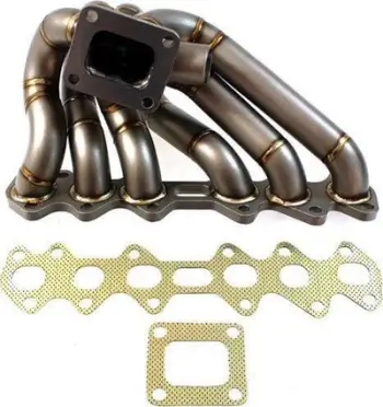 Kollektor shkarkimi TurboWorks Toyota Supra 2JZ GTE Extreme, çelik inox 304, i argjendtë