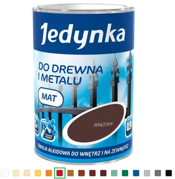 Bojë emalie për dru dhe metal Jedynka Wood And Metal Gloss, 0.9L, e kuqe