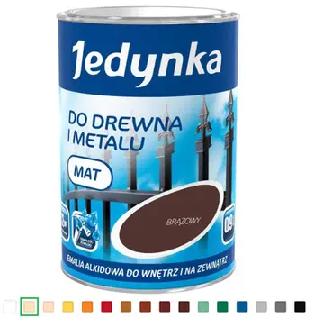 Bojë alkidike Jedynka Alkyd Enamel, për dru dhe metal, 0.9L, ivory