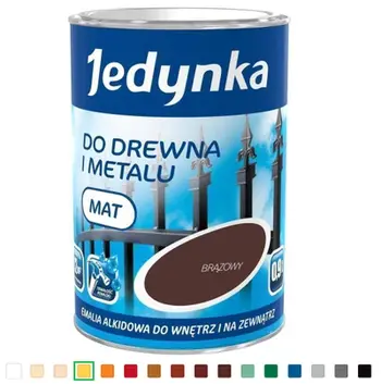 Bojë email për dru dhe metal Jedynka Wood And Metal Gloss, 0.9L, e verdhë
