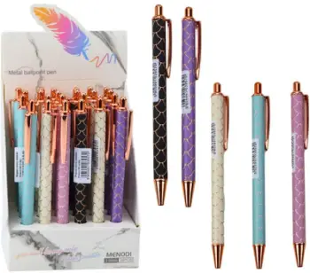 Stilolaps metalik Ballpoint, majë 1.0mm, bojë blu, shumëngjyrësh