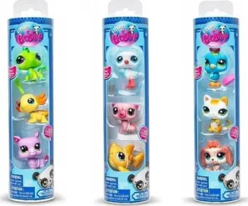 Figurina mini Littlest Pet Shop Pet Trio City Vibes, set 3 copë, me kod virtual, shumëngjyrëshe
