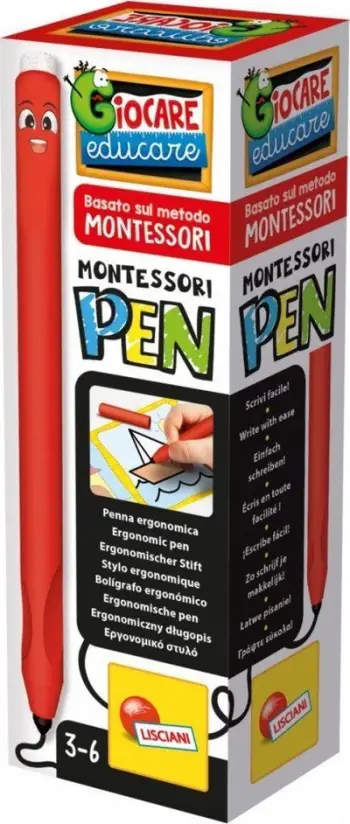 Stilolaps Montessori Lisciani, ergonomik, për fëmijë, shumëngjyrësh
