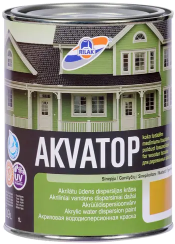 Bojë fasade druri AKVATOP Base A, akrilike me bazë uji, 0.9L, e bardhë