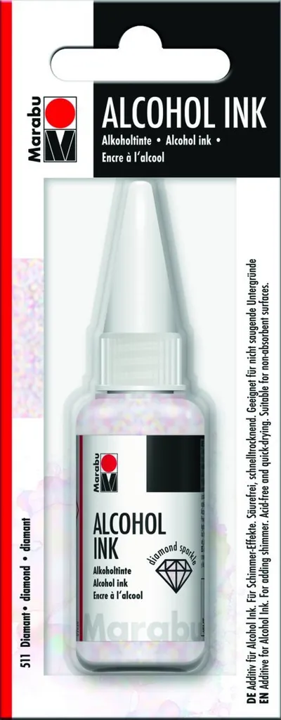 Bojë alkoolike Marabu Permanent Alcohol Ink Diamond, 20 ml, transparente - 1