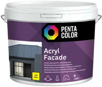 Bojë fasade Pentacolor Color + Paint Acrylic Fasad 3, akrilike, për mure të jashtme, e bardhë
