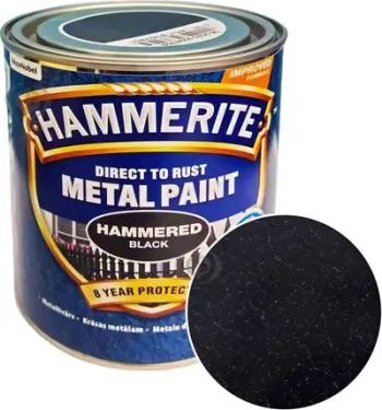 Bojë antikorrozive për metal Hammerite Hammered Black, 750 ml, efekt hammered, e zezë