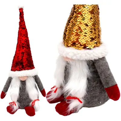Figurine dekorative Gnome Christmas Dwarf, 35cm, për Krishtlindje, shumëngjyrëshe - 1