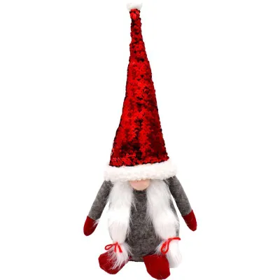 Figurine dekorative Gnome Christmas Dwarf, 35cm, për Krishtlindje, shumëngjyrëshe - 2