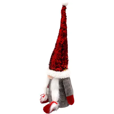 Figurine dekorative Gnome Christmas Dwarf, 35cm, për Krishtlindje, shumëngjyrëshe - 3