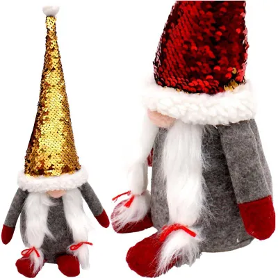 Figurine dekorative Gnome Christmas Dwarf, 35cm, për Krishtlindje, shumëngjyrëshe - 6