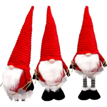 Figurë dekorative Santa, këmbë teleskopike 50 70cm, e kuqe