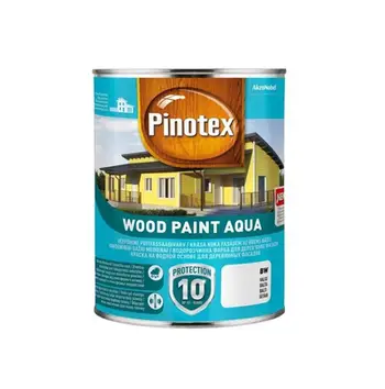 Bojë druri Pinotex Op Wood Paint Aqua, 1L, e bardhë