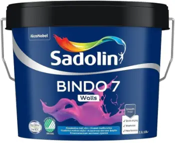Bojë e brendshme për mure Bindo 7 BW, mat, 2.5L, e bardhë