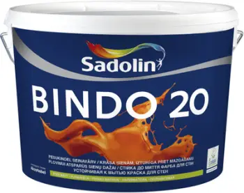 Bojë e brendshme Tikkurila Bindo 20 BW, 2.5L, gjysmë mat, e bardhë