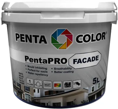 Bojë fasade Pentacolor Pentapro Balt, 5L, e bardhë - 1