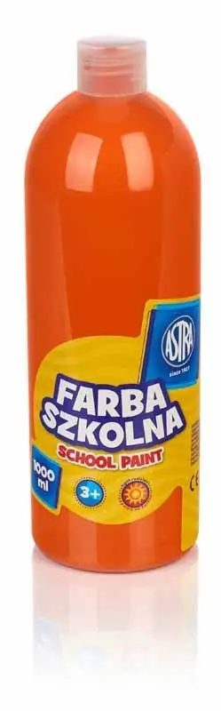Bojë shkollore Astra School Paint, 1000 ml, portokalli