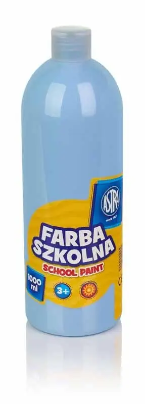 Bojë shkollore Astra School Paint, 1000 ml, blu e hapur