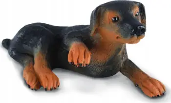 Figurinë kafshe Collecta Doberman Puppy, lodër edukative, me detaje realiste, shumëngjyrëshe