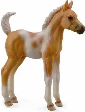 Figurinë kafshe Collecta Pinto Foal Palomino, këlysh kali, shumëngjyrëshe