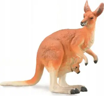 Figurinë kafshe Collecta Red Kangaroo, model realist, plastike, shumëngjyrëshe