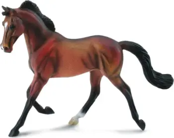 Figurinë kafshe Collecta Thoroughbred Mare Bay, pelë race, kafe