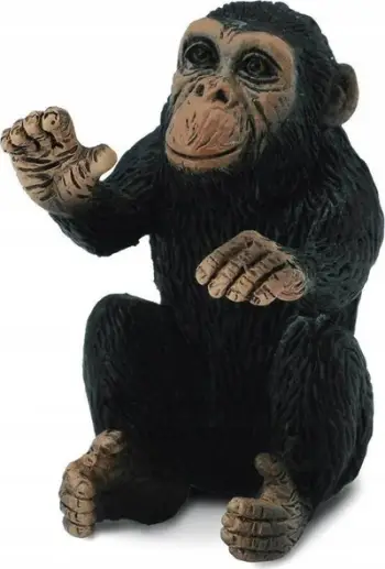 Figurinë kafshe Collecta Young Chimpanzee Hugging, shimpanze e vogël, kafe
