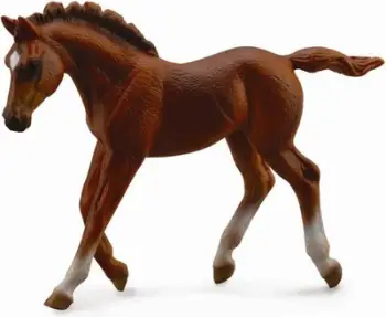 Figurinë kali Collecta Thoroughbred Foal Chestnut 004-88670, lodër për fëmijë, kafe