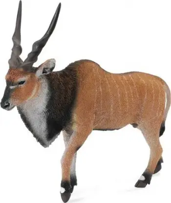 Figurinë lodër Collecta Giant Eland Antelope, plastike, për koleksion dhe lojë, shumëngjyrëshe