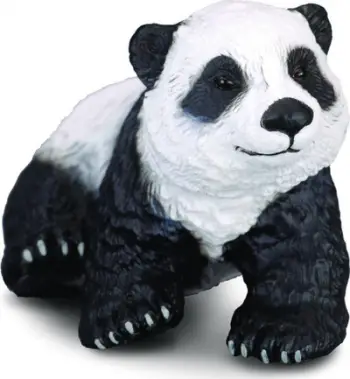 Figurinë lodër Collecta Giant Panda Cub Sitting, pande gjigante këlysh, shumëngjyrëshe