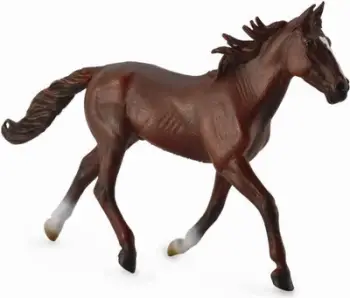 Figurinë lodër Collecta Horse Standardbred Pacer Stallion, ngjyrë gështenje