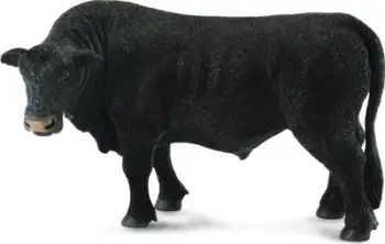 Figurinë loje Collecta Black Angus Bull, plastikë, për fëmijë, shumëngjyrëshe