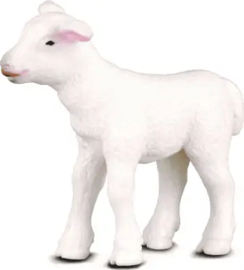 Figurinë lodër Collecta Standing Lamb, qengj në këmbë, shumëngjyrëshe