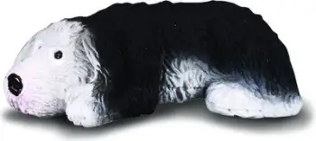 Figurinë qen Collecta Old English Sheepdog Puppy, këlysh qeni, shumëngjyrëshe