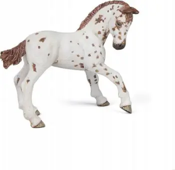 Figurinë kali PAPO Horse and Ponies Brown Appaloosa, plastike, kafe e bardhë