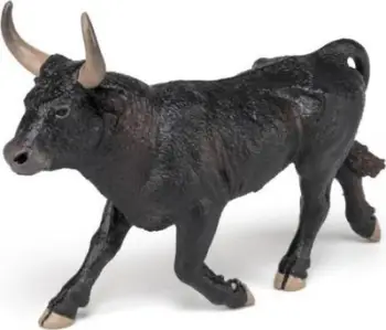 Figurinë Papo Bull, koleksionuese, e pikturuar me dorë, e zezë