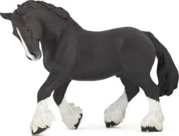 Figurine Schleich Black Shire Horse, plastikë, e zezë