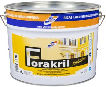 Bojë fasade Rilak Forakril Matte A-base, akrilike, 9L, e bardhë
