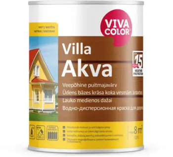 Bojë fasade Viva Color Villa Akva, 0.9L, bazë uji, e bardhë