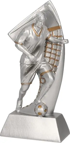 Figurinë futbolli RP2007, 17.5cm, rrëshirë, ngjyrë argjendi