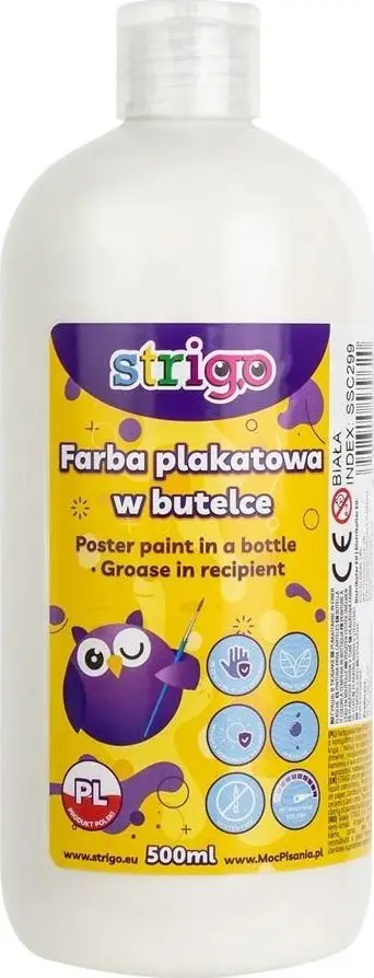 Bojë pllakati STRIGO, 500ml, e bardhë
