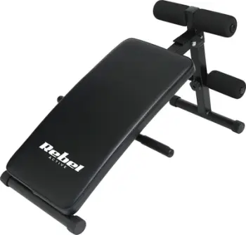 Stol pjerrës për bark Rebel Active RBA-2005, kapacitet 120kg, për ushtrime në shtëpi, i zi