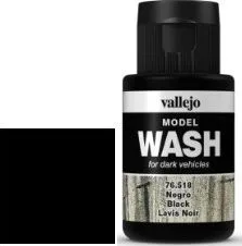 Bojë larëse për model Vallejo Model Wash Black, 35ml, e zezë - 1
