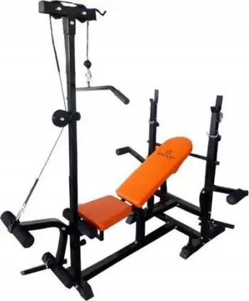 Stol fitnesi Spartan Sport Training Bench, shumëfunksional, portokalli e zezë