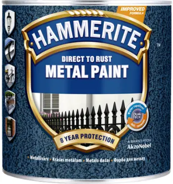 Bojë metali Hammerite Hammered Finish, 5L, gri