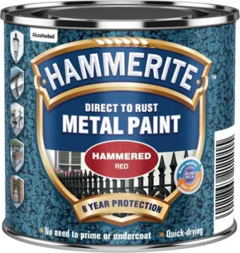 Bojë metali Hammerite Hammered Finish, 0.75L, efekt i çekiçuar, e kuqe