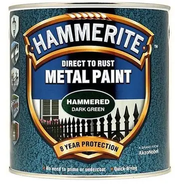 Bojë metali Hammerite Metal Paint Hammered, 750ml, e gjelbër e errët