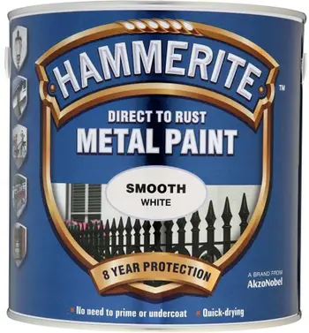 Bojë metali Hammerite Smooth Finish, 750ml, e bardhë